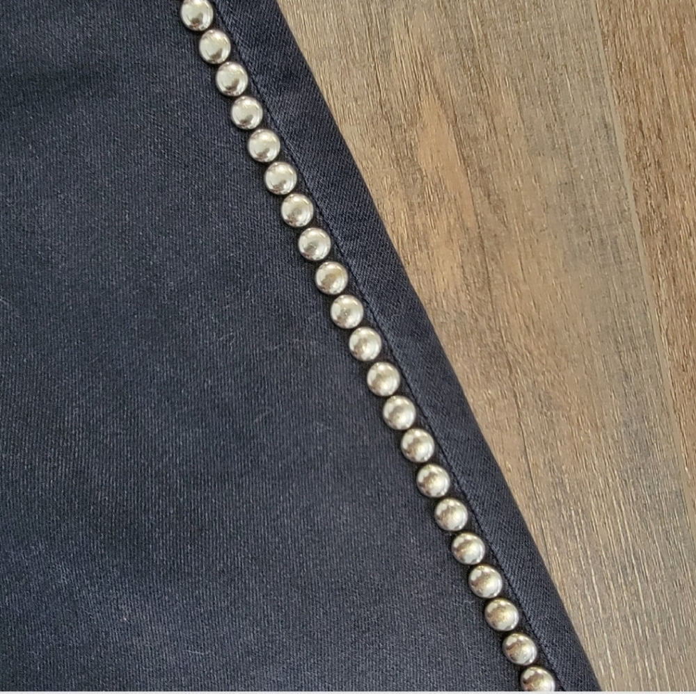Velvet By Graham Spencer Milla Skinny With Studs Jeans Coal Color Size 24 - Picture 4 of 15